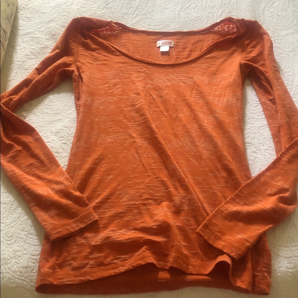 Vtg Orange burnout tee